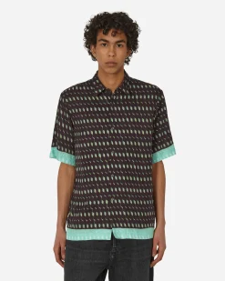 Dries Van Noten Shirts^Printed Shortsleeve Shirt Brown