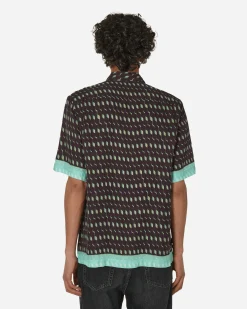 Dries Van Noten Shirts^Printed Shortsleeve Shirt Brown