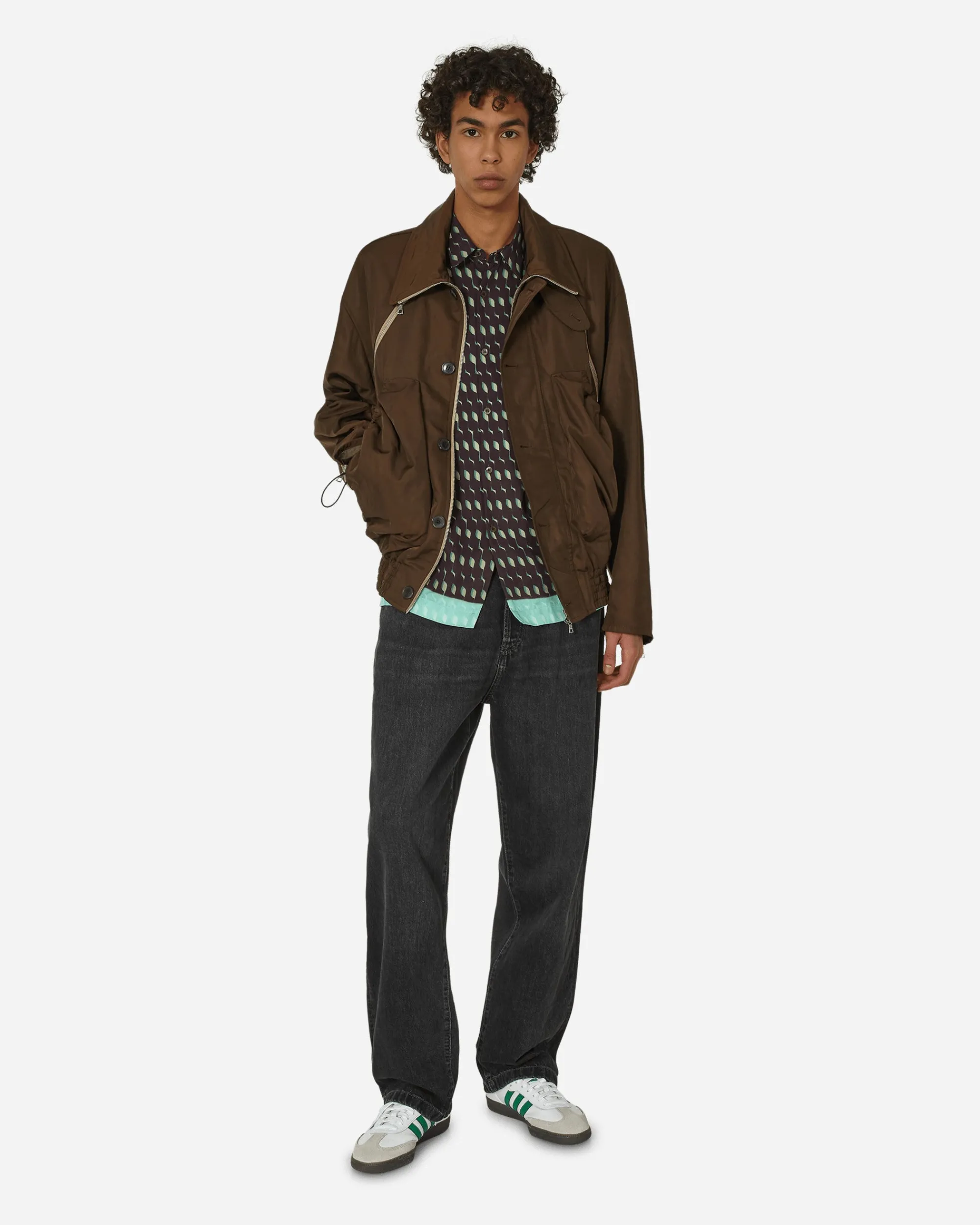 Dries Van Noten Shirts^Printed Shortsleeve Shirt Brown