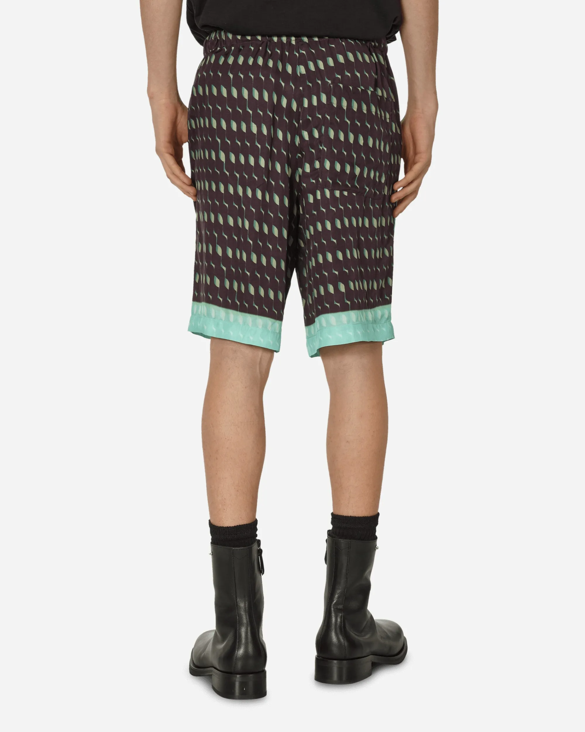 Dries Van Noten Shorts^Printed Viscose Shorts Brown