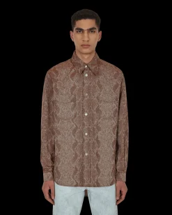 Acne Studios Shirts^Python Print Shirt Red