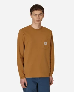 Carhartt WIP T-Shirts^Quartersnacks Slub Yarn Pocket Longsleeve T-Shirt Brown
