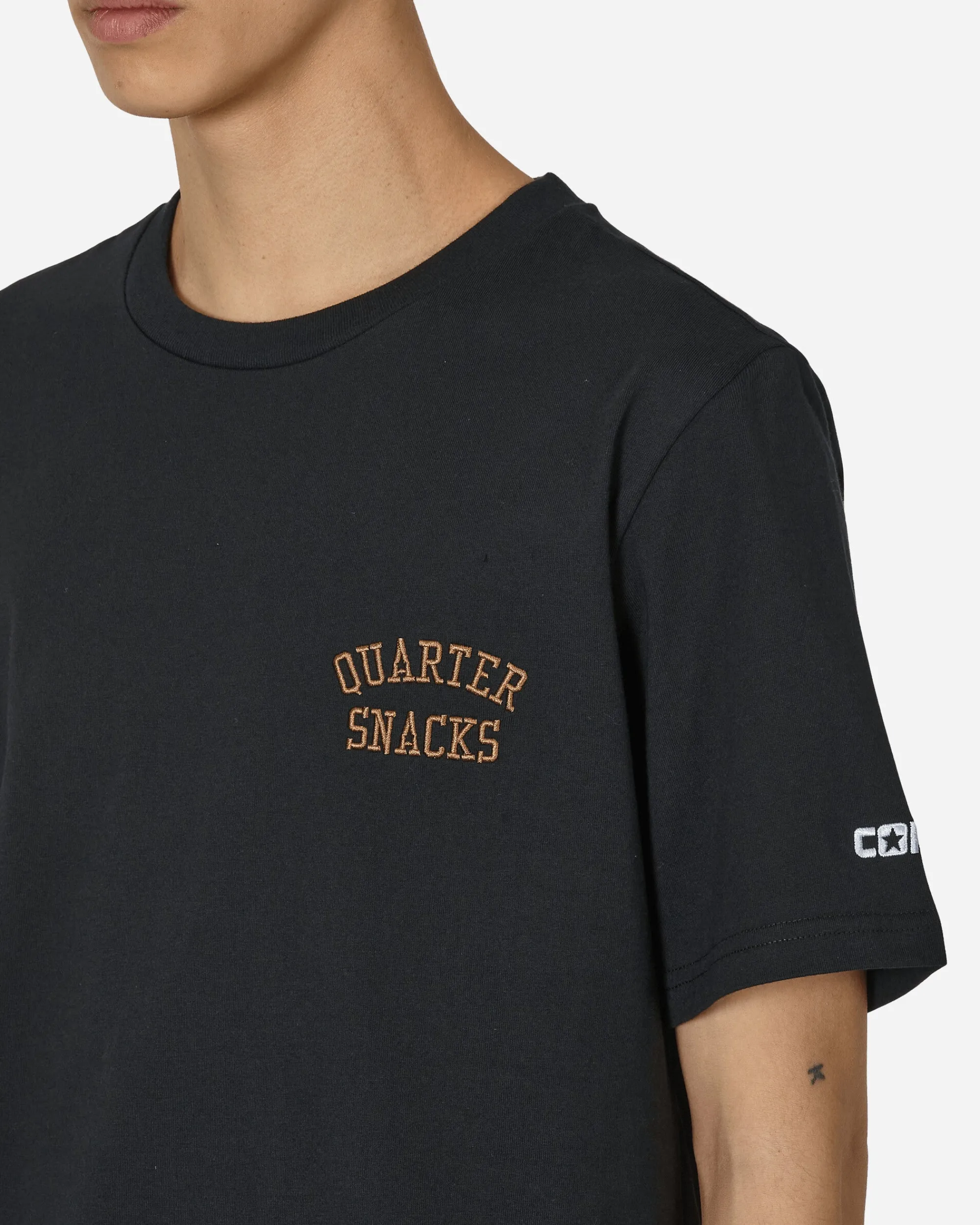 Converse T-Shirts^Quartersnacks T-Shirt Black
