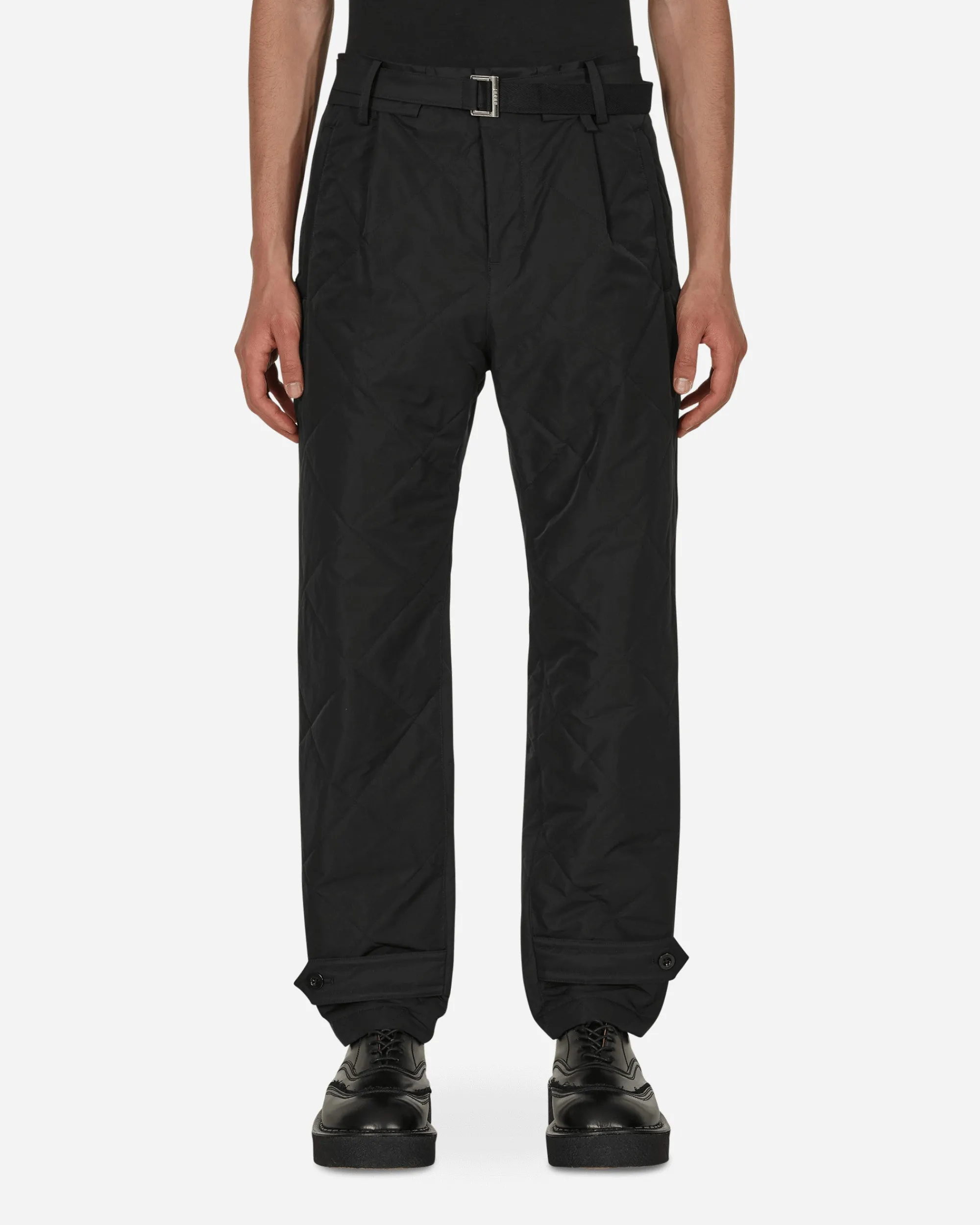 sacai Pants^Quilted Pants Black