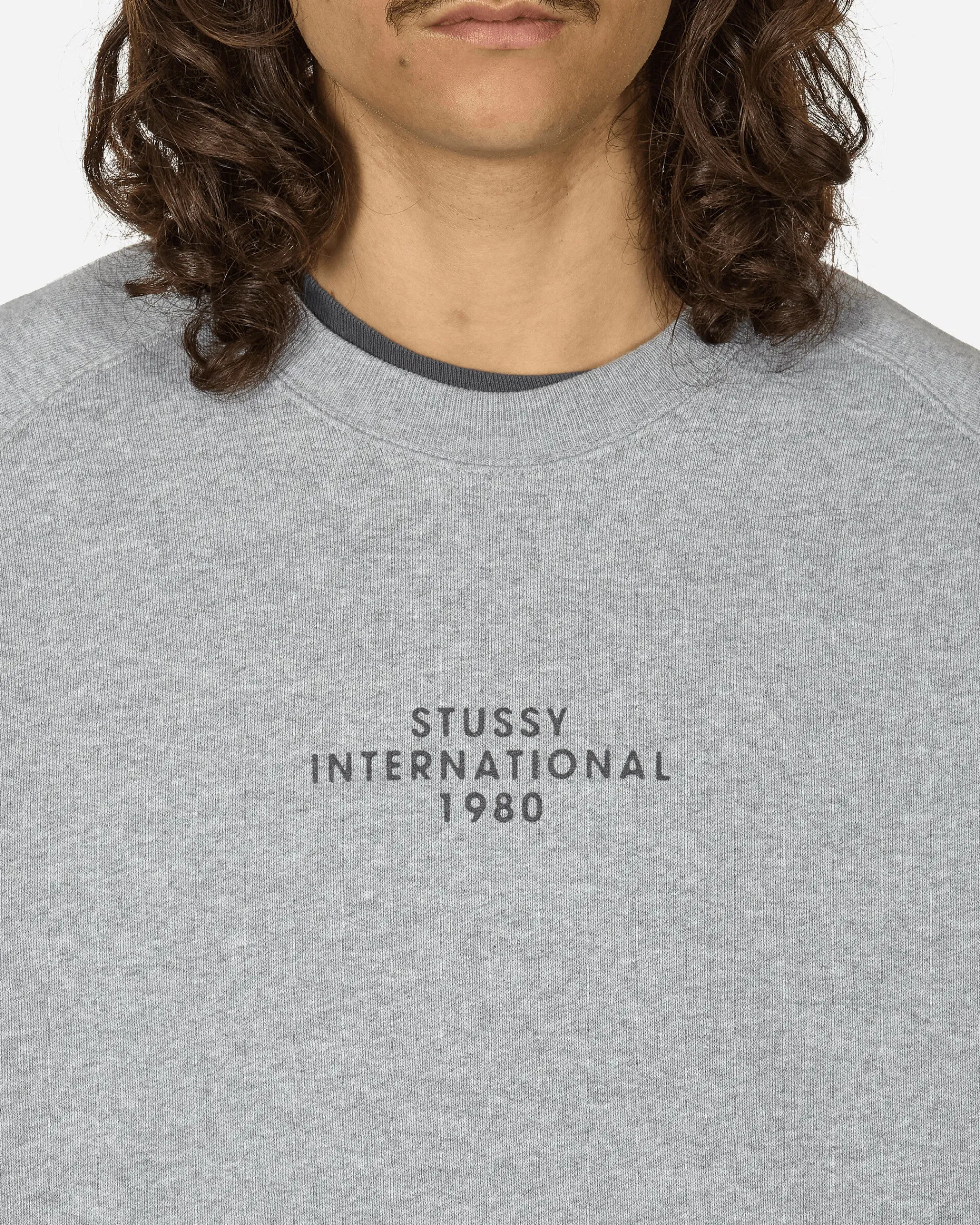 Stüssy Sweatshirts^Raglan Sleeve Crewneck Sweatshirt Grey Heather