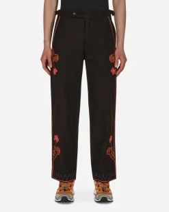 Bode Pants^Rancher Embroidered Trousers Brown