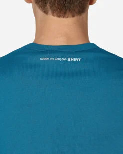 Comme Des Garçons Shirt T-Shirts^Rear Logo T-Shirt Blue