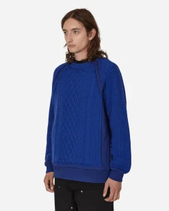 Undercoverism Knitwear^Rebuild Crewneck Sweater Blue