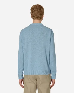 Sky High Farm Knitwear^Recycled Cotton Intarsia Knit Sweater Blue