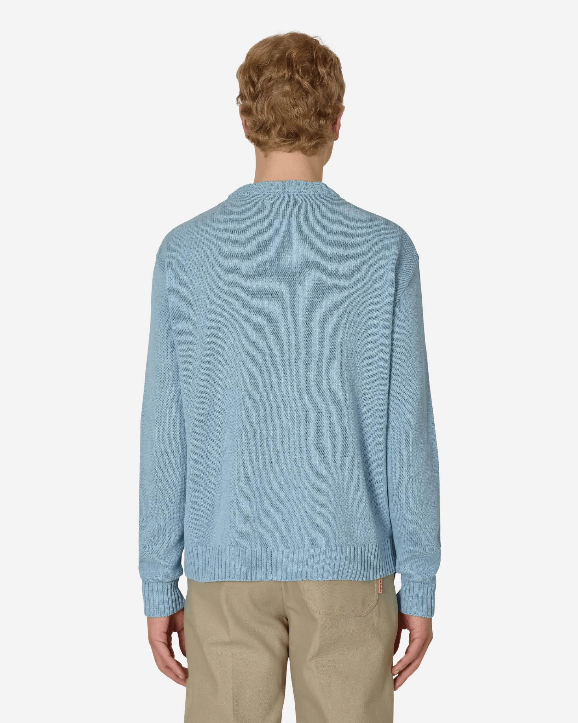 Sky High Farm Knitwear^Recycled Cotton Intarsia Knit Sweater Blue