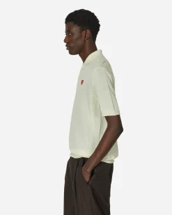 Comme Des Garçons Play Knitwear^Red Heart Polo Sweater Off White