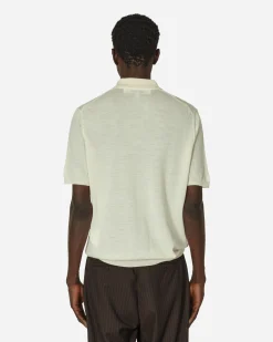 Comme Des Garçons Play Knitwear^Red Heart Polo Sweater Off White