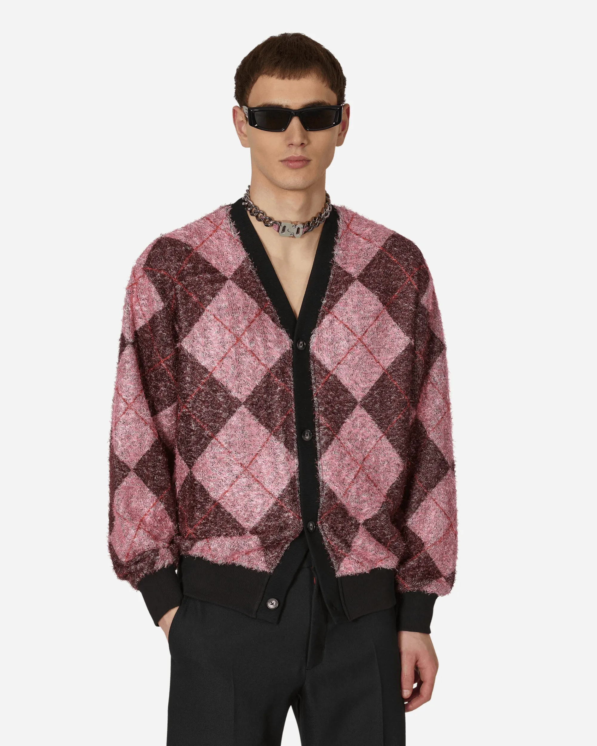 Pleasures Knitwear^Rev Cardigan Pink