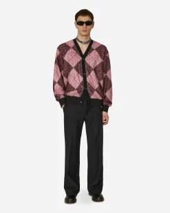 Pleasures Knitwear^Rev Cardigan Pink