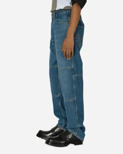 Martine Rose Pants^Reversible Camo Jeans Blue