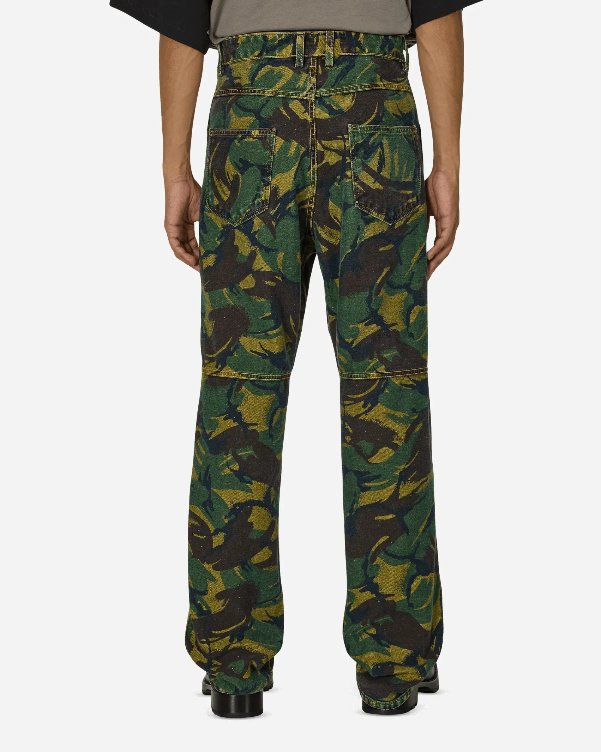 Martine Rose Pants^Reversible Camo Jeans Blue