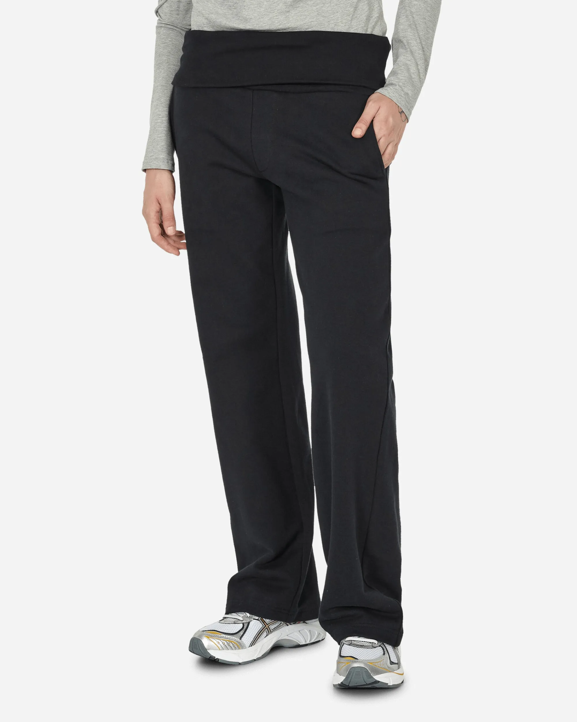 Mainline:RUS/Fr.CA/DE Pants^Rib Waistband Sweatpants Black