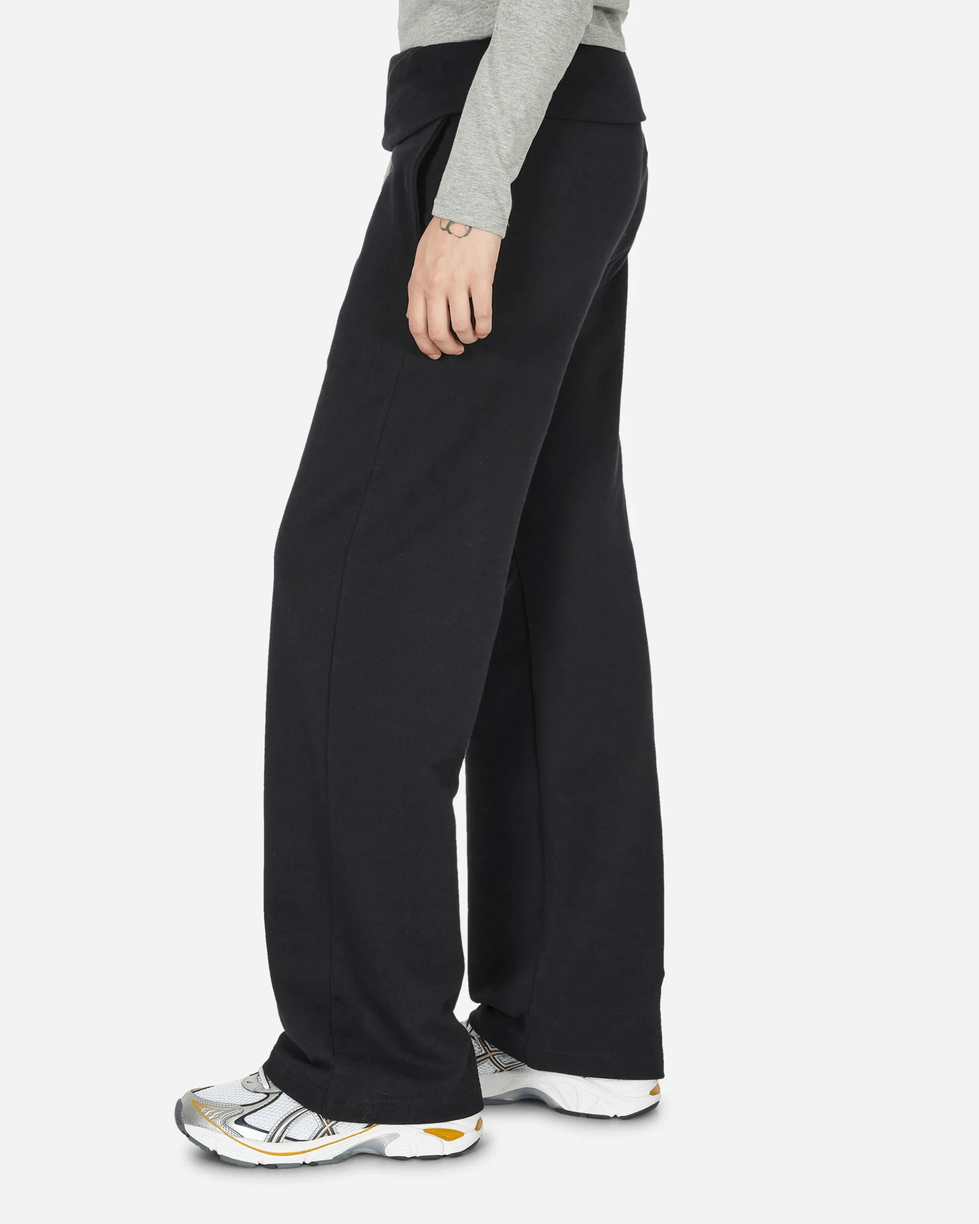 Mainline:RUS/Fr.CA/DE Pants^Rib Waistband Sweatpants Black
