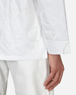 Bode Shirts^RickRack Pajama Shirt White
