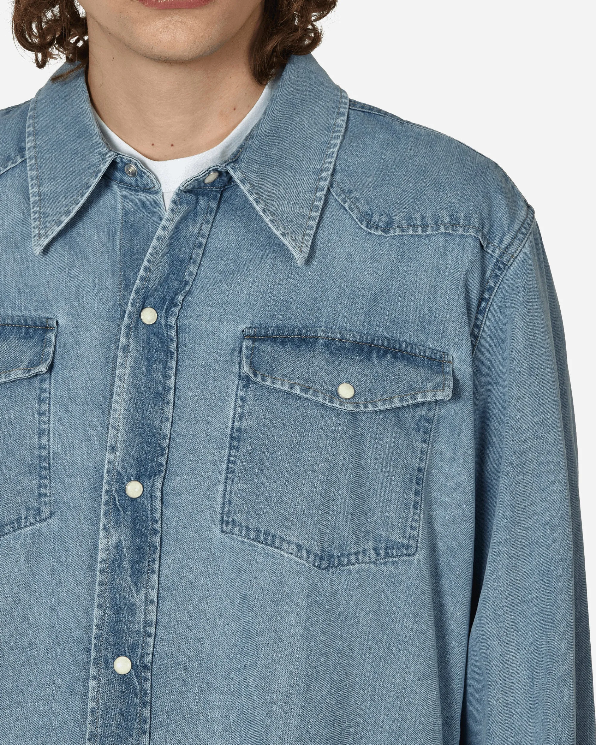 Our Legacy Shirts^Rider Wash Denim Frontier Shirt Blue