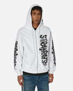 Stray Rats Sweatshirts^Roadkill Zip Up Hooded Sweatshirt White