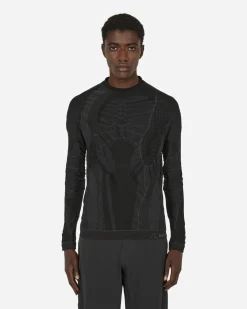 ROA Knitwear^Roundneck 3D Knit Grey / Black
