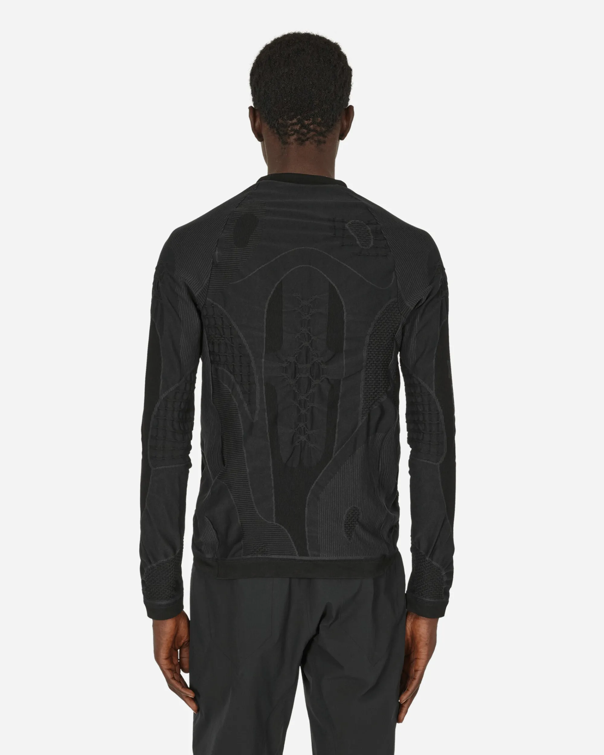 ROA Knitwear^Roundneck 3D Knit Grey / Black