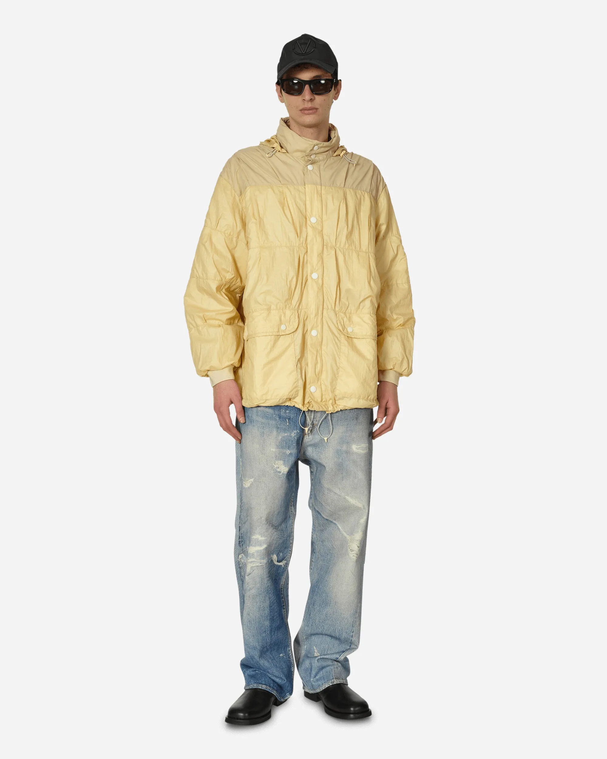Our Legacy Coats And Jackets^Rubberized Nylon Exhaust Puffa Jacket Cream