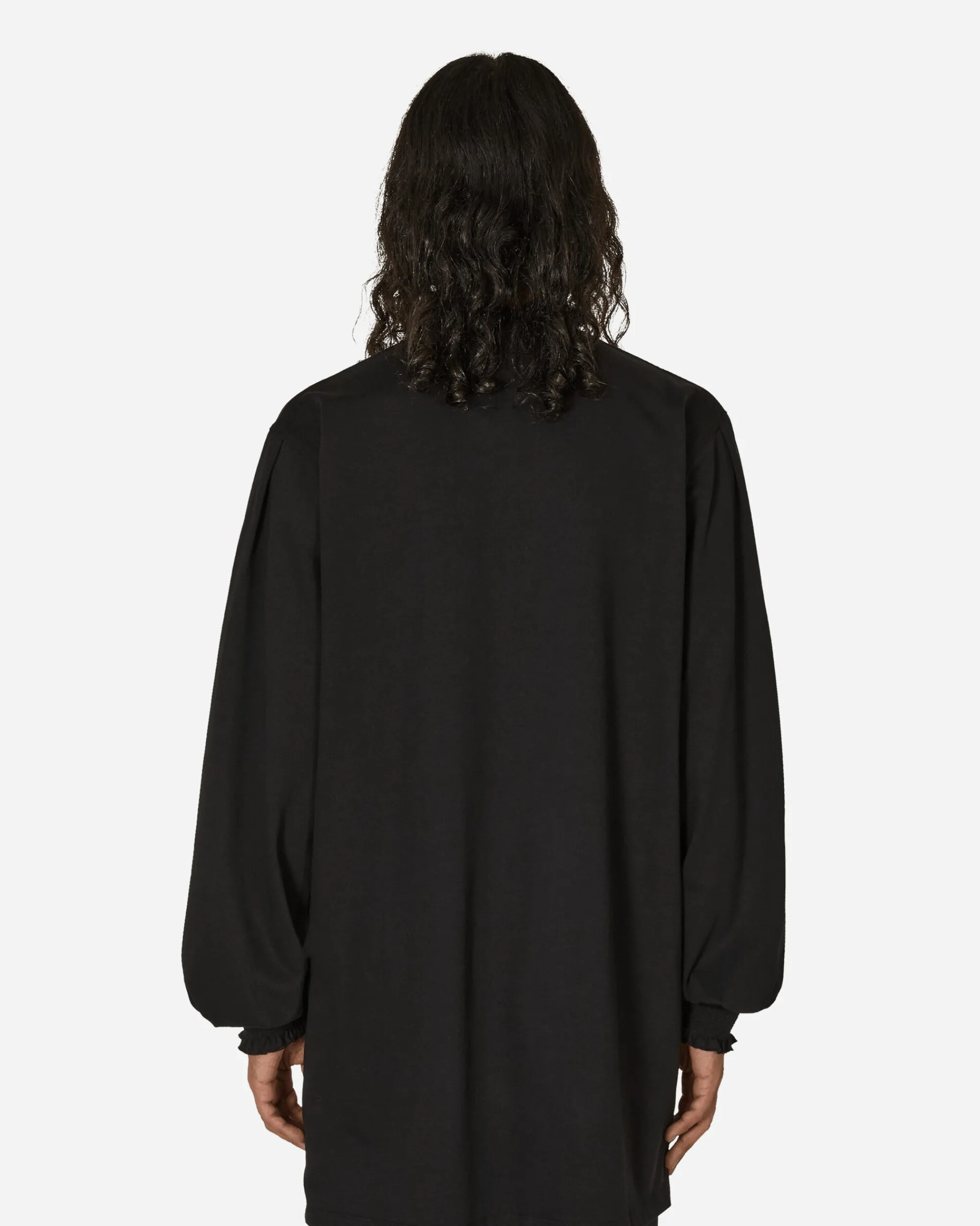 Random Identities T-Shirts^Ruffle Longsleeve Dress Black