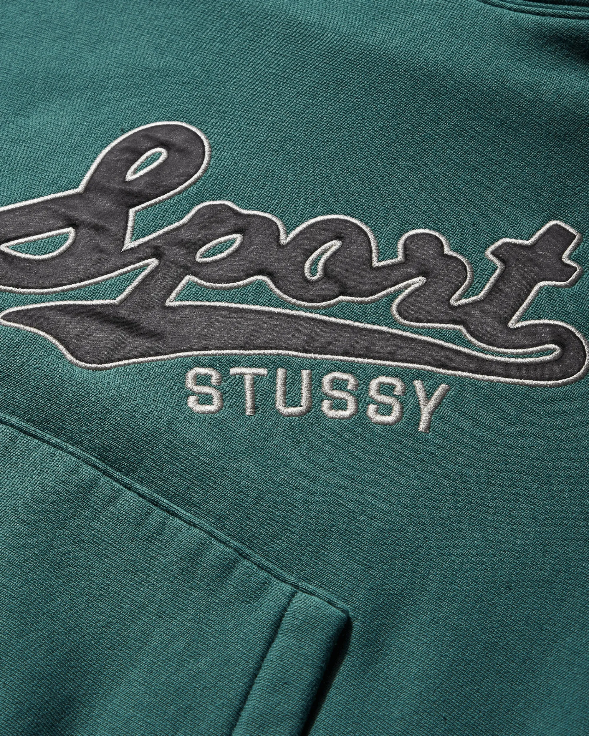 Stüssy Sweatshirts^Satin Patch Oversized Hoodie Green