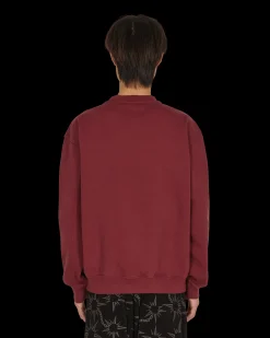 Brain Dead Sweatshirts^Saturated Voids Crewneck Sweatshirt Red