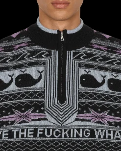Phipps Knitwear^Save the Whales Sweater Black