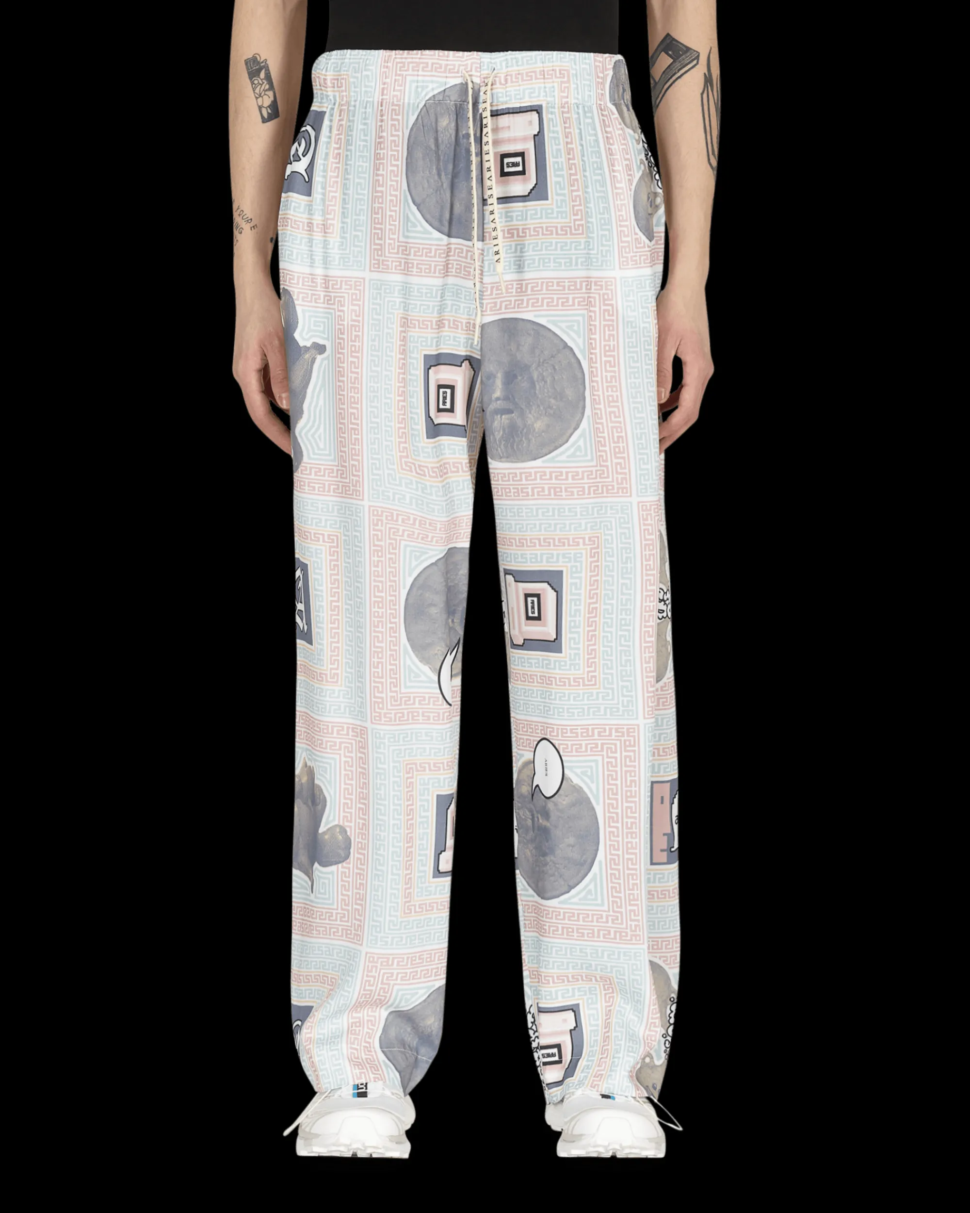 Aries Pants^Scarf Print Pijama Pants Multicolor