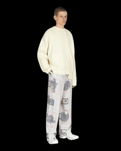 Aries Pants^Scarf Print Pijama Pants Multicolor