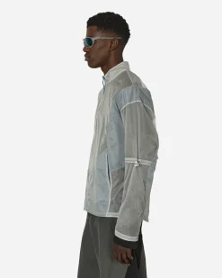 Reebok Coats And Jackets^See Through Jacket Crystal Blue