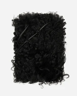 Dries Van Noten Tech And Audio^Shearling Phone Pouch Black