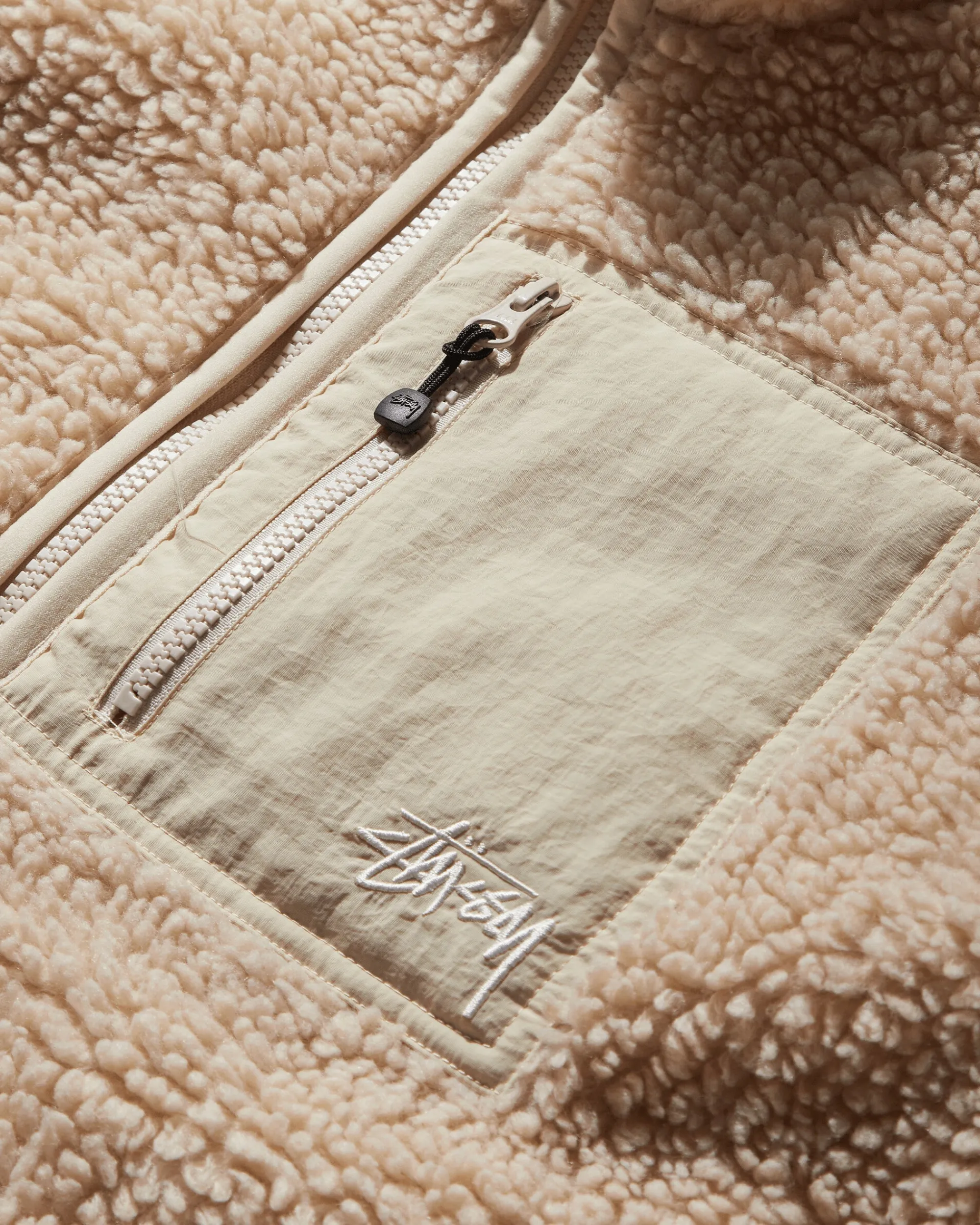 Stüssy Coats And Jackets|Coats And Jackets^Sherpa Reversible Jacket Natural