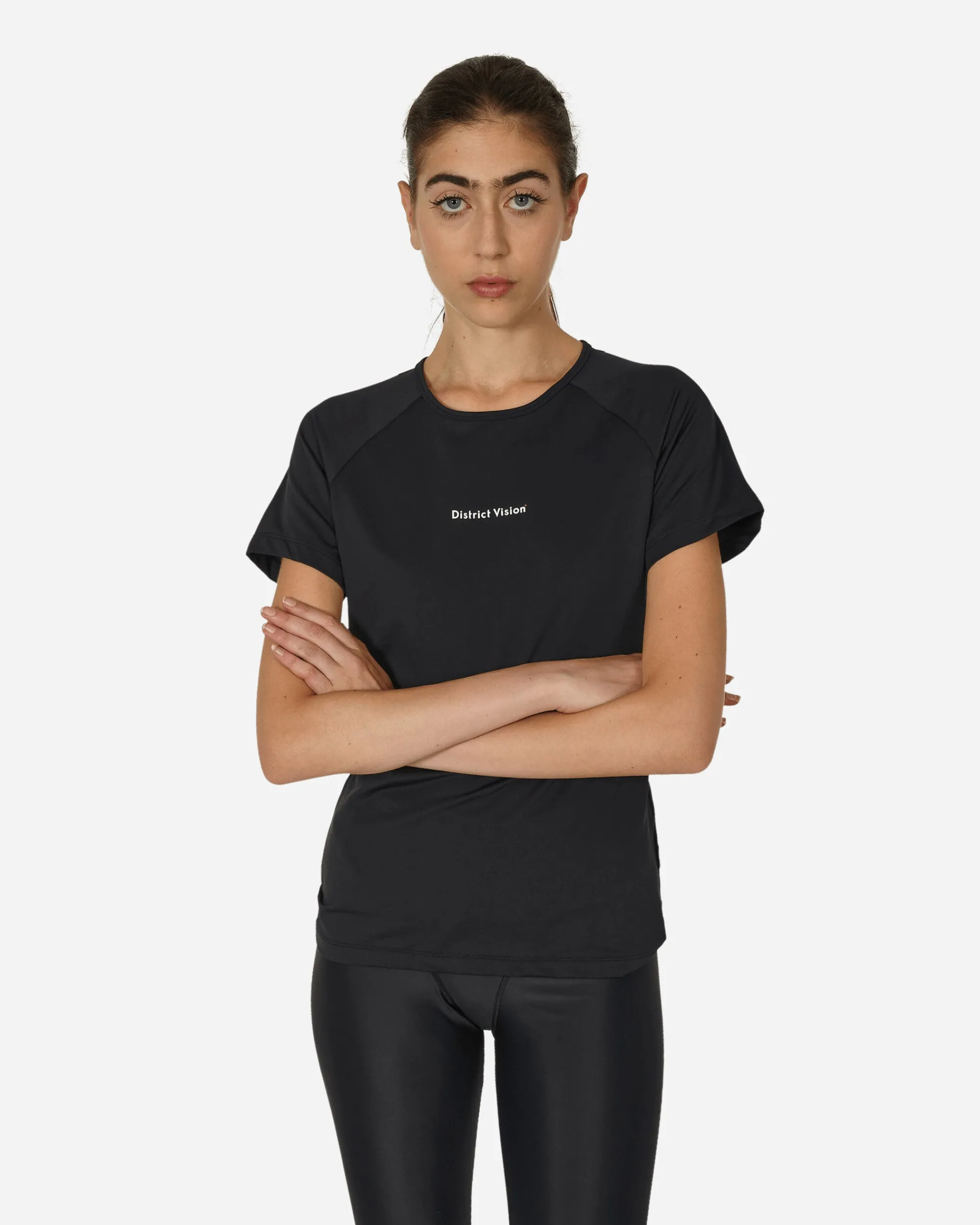 District Vision T-Shirts^Short Sleeve Fitted Tee Black