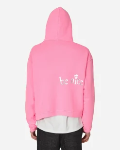 ERL Sweatshirts^Silver Printed Venice Hooded Sweatshirt Pink