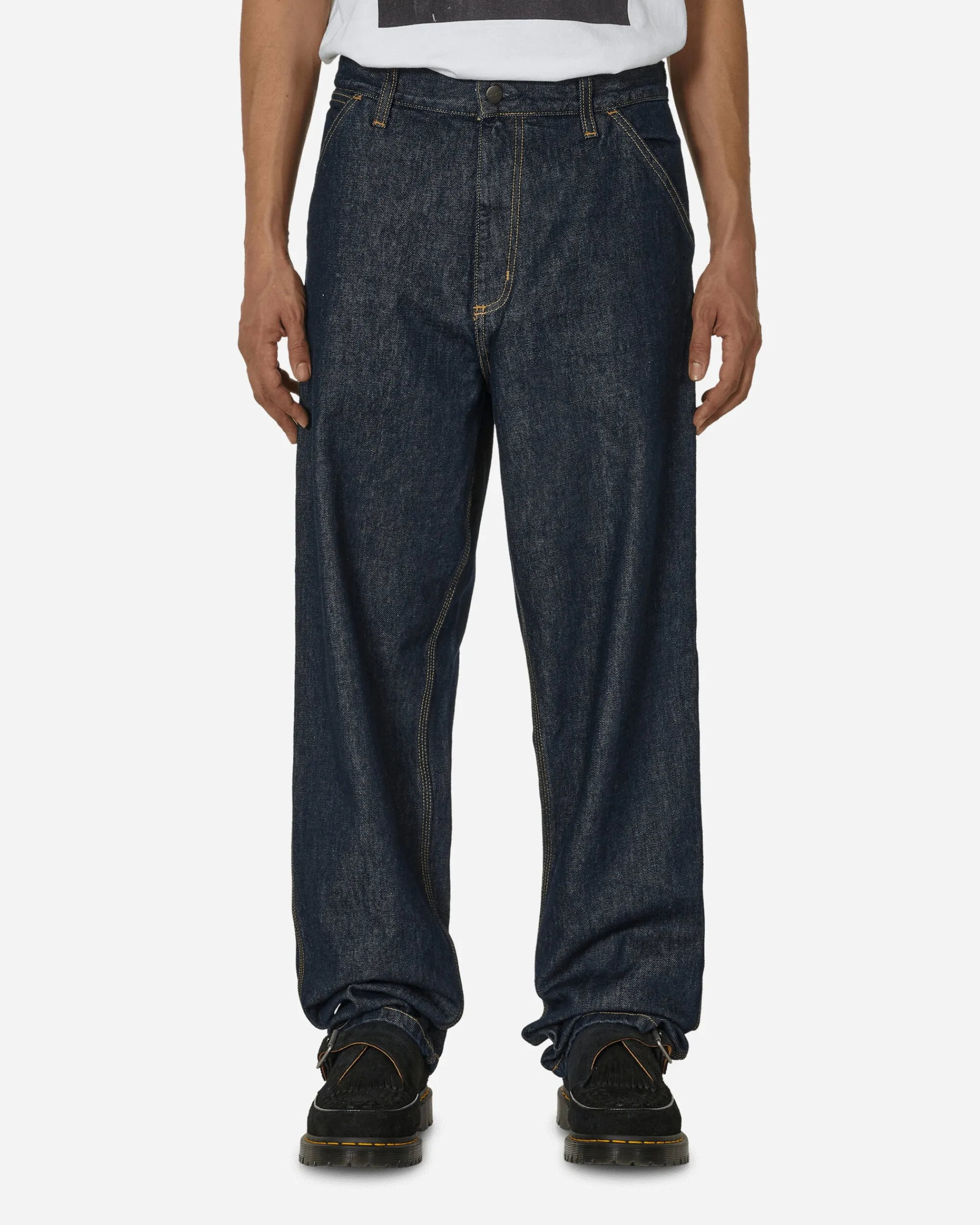 Carhartt WIP Pants^Single Knee Pants Blue