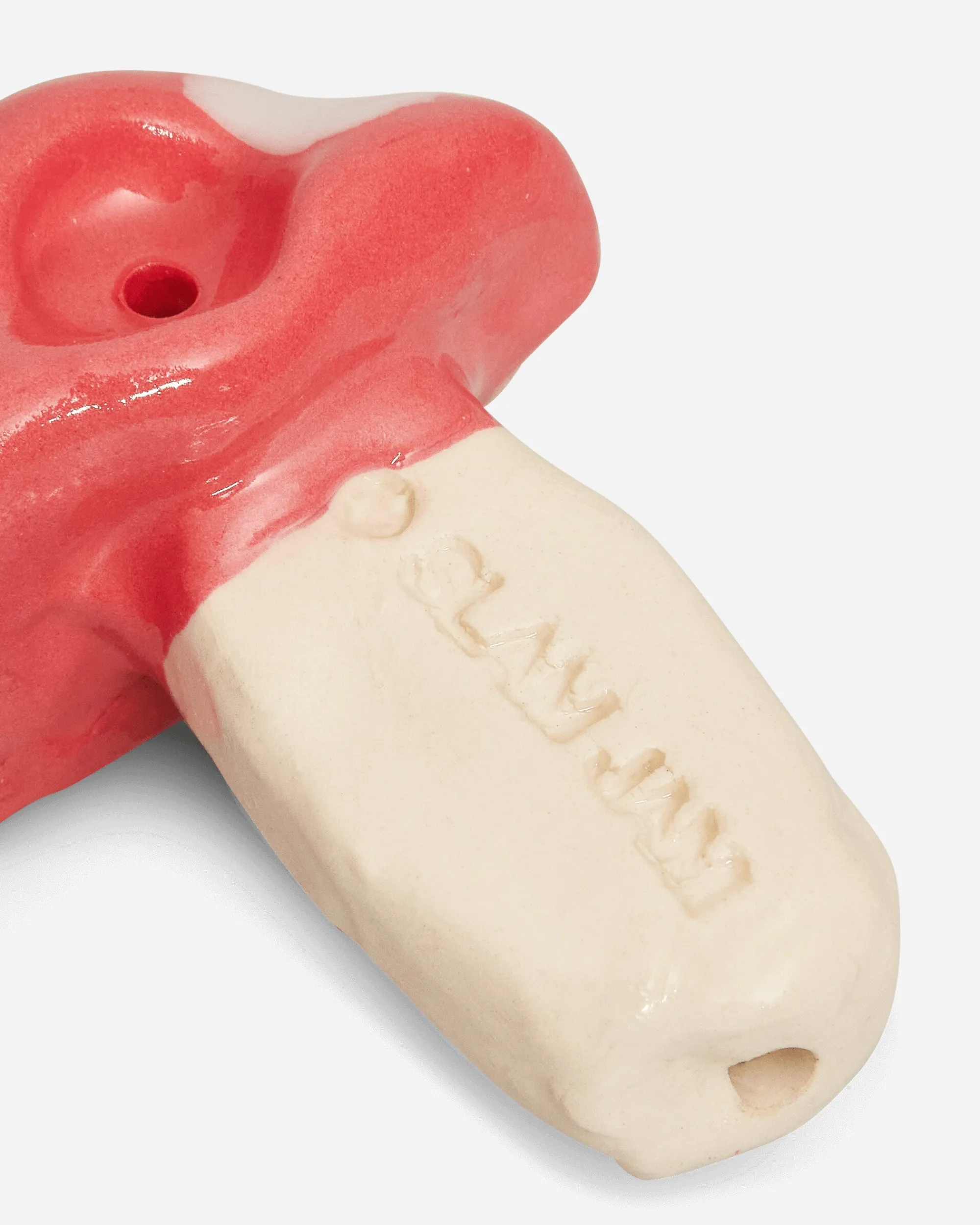 Big Bell Ceramics High Times^Slam Jam Custom Shroom Pipe Red