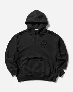 Converse Sweatshirts^Slam Jam Destroyed Hoodie Black