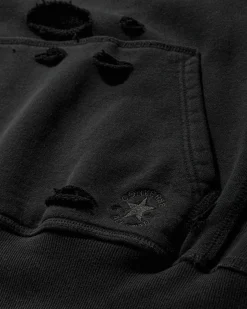 Converse Sweatshirts^Slam Jam Destroyed Hoodie Black