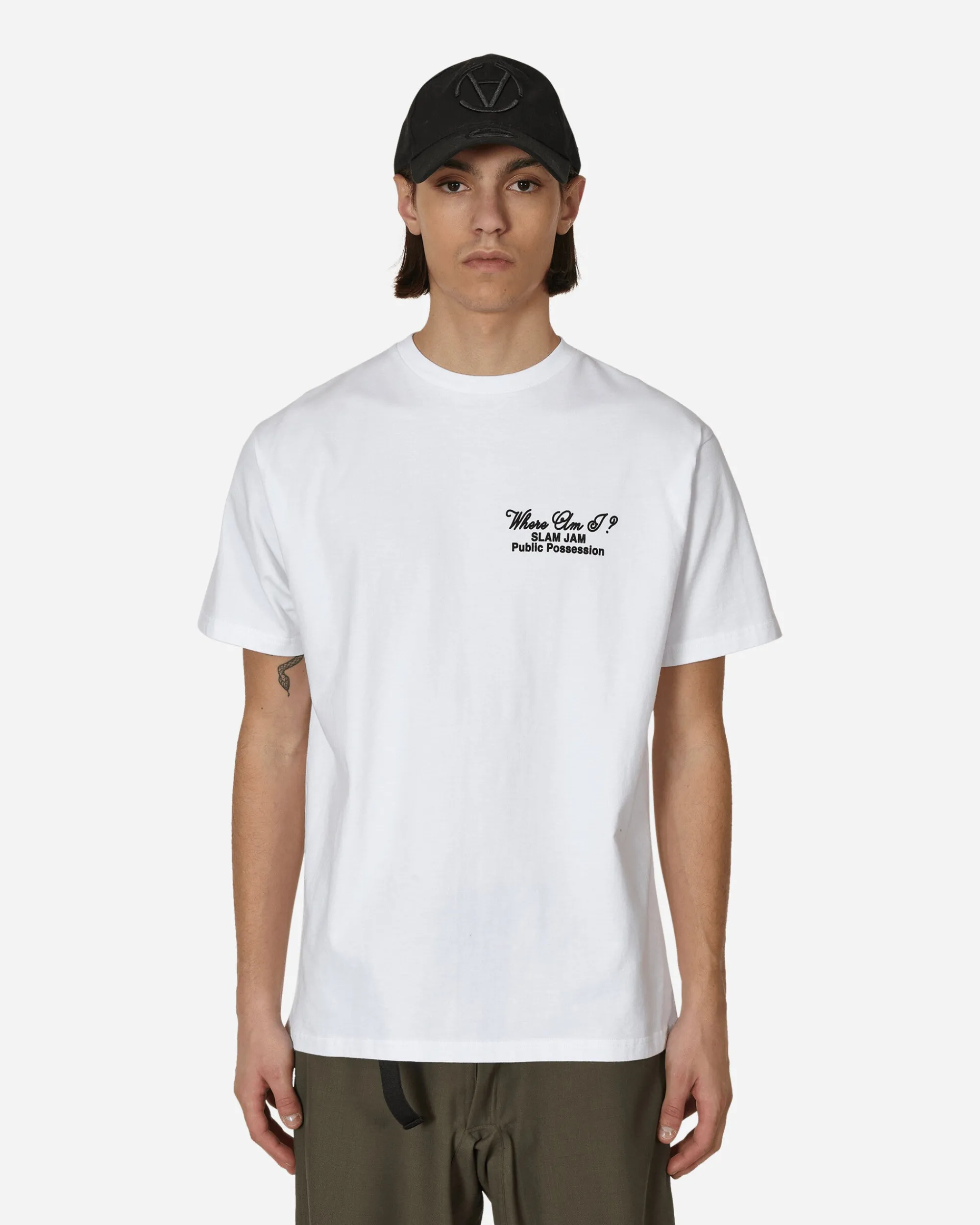 Public Possession T-Shirts^Slam Jam Dog Doesn't Know T-Shirt White