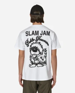 Public Possession T-Shirts^Slam Jam Dog Doesn't Know T-Shirt White