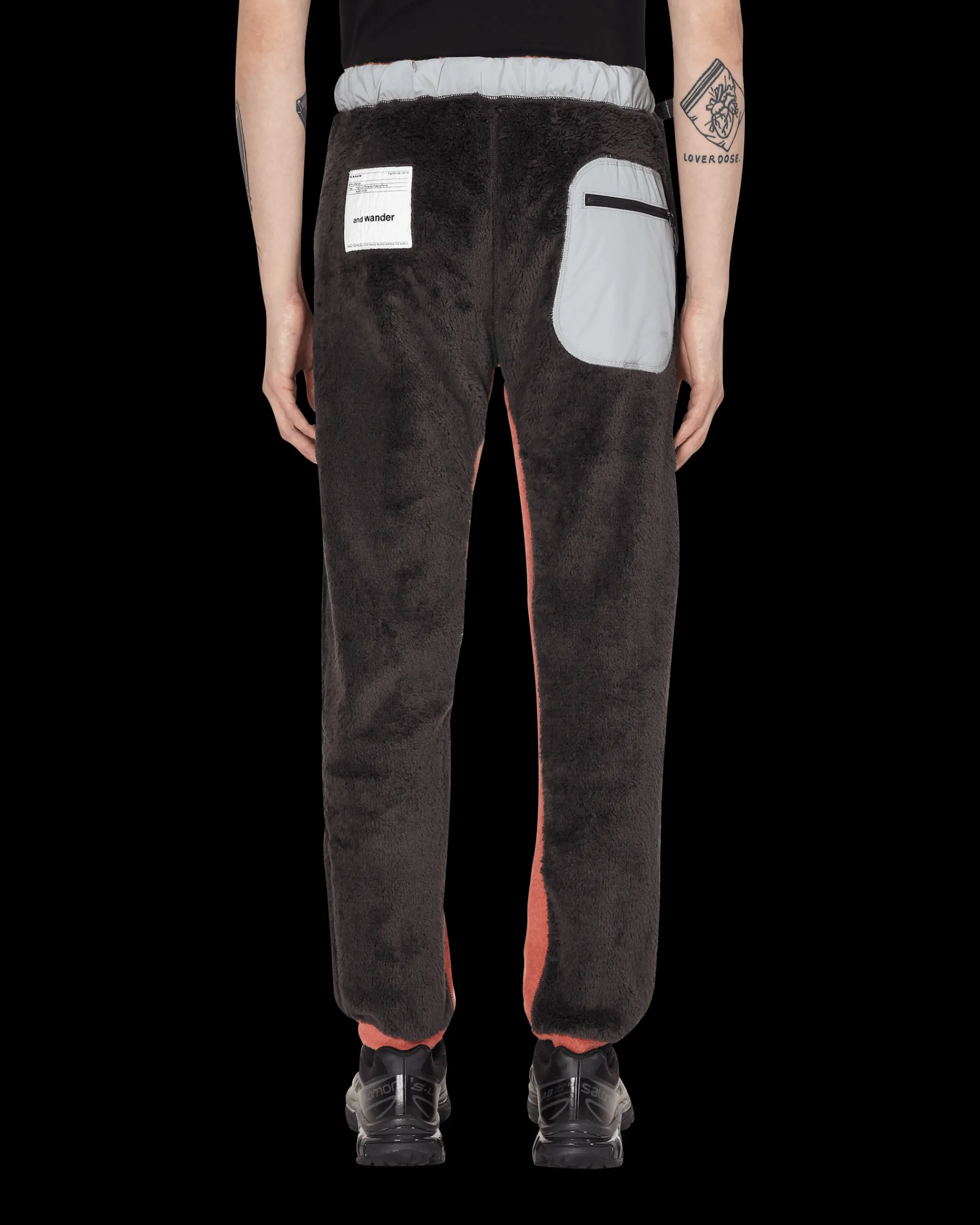 and wander Pants^Slam Jam High Loft Polartec Fleece Pants Black