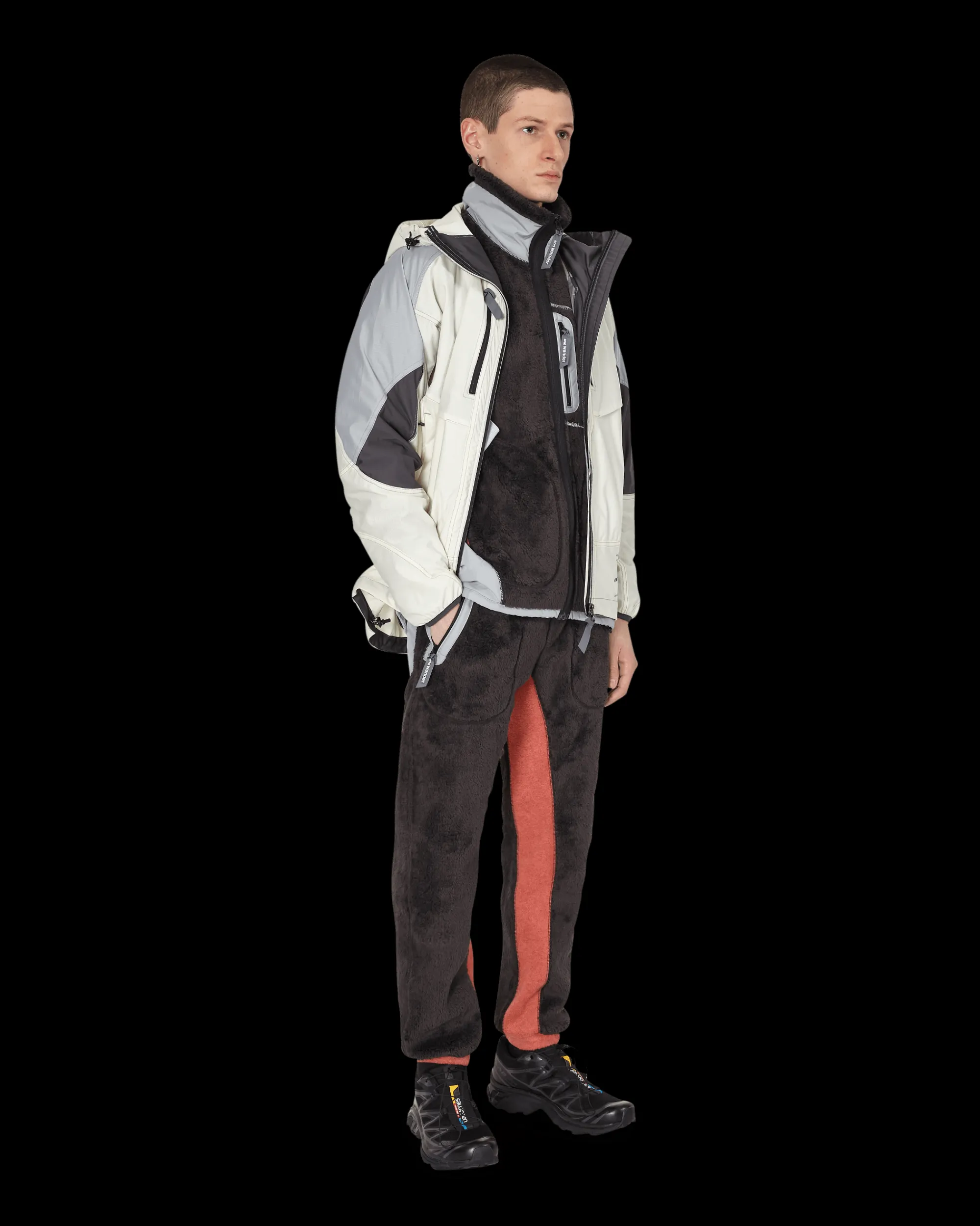 and wander Pants^Slam Jam High Loft Polartec Fleece Pants Black