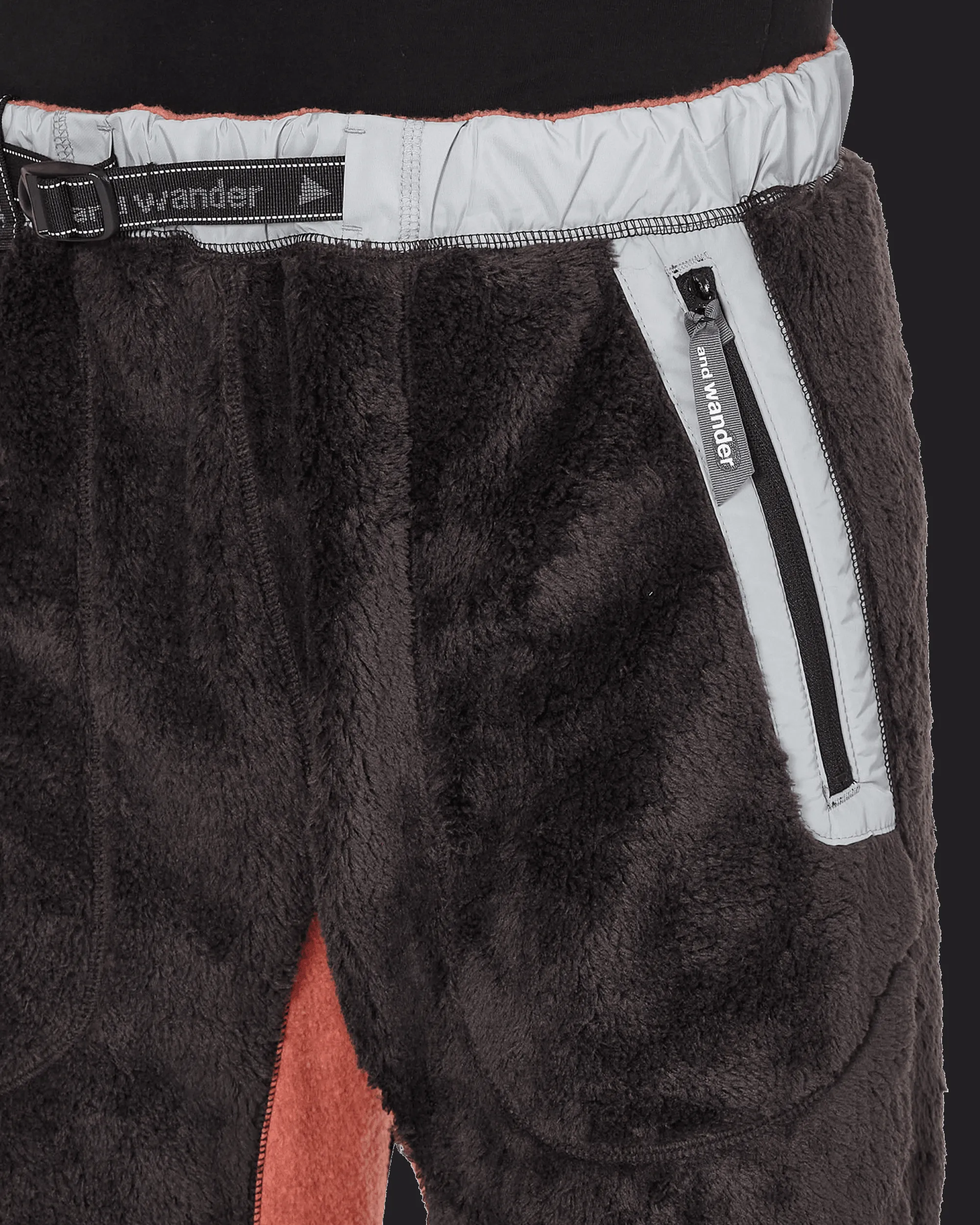 and wander Pants^Slam Jam High Loft Polartec Fleece Pants Black