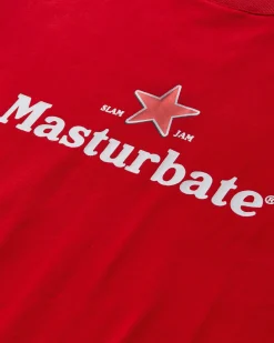 Salomé Poloudenny T-Shirts|T-Shirts^Slam Jam Masturbate T-Shirt Red