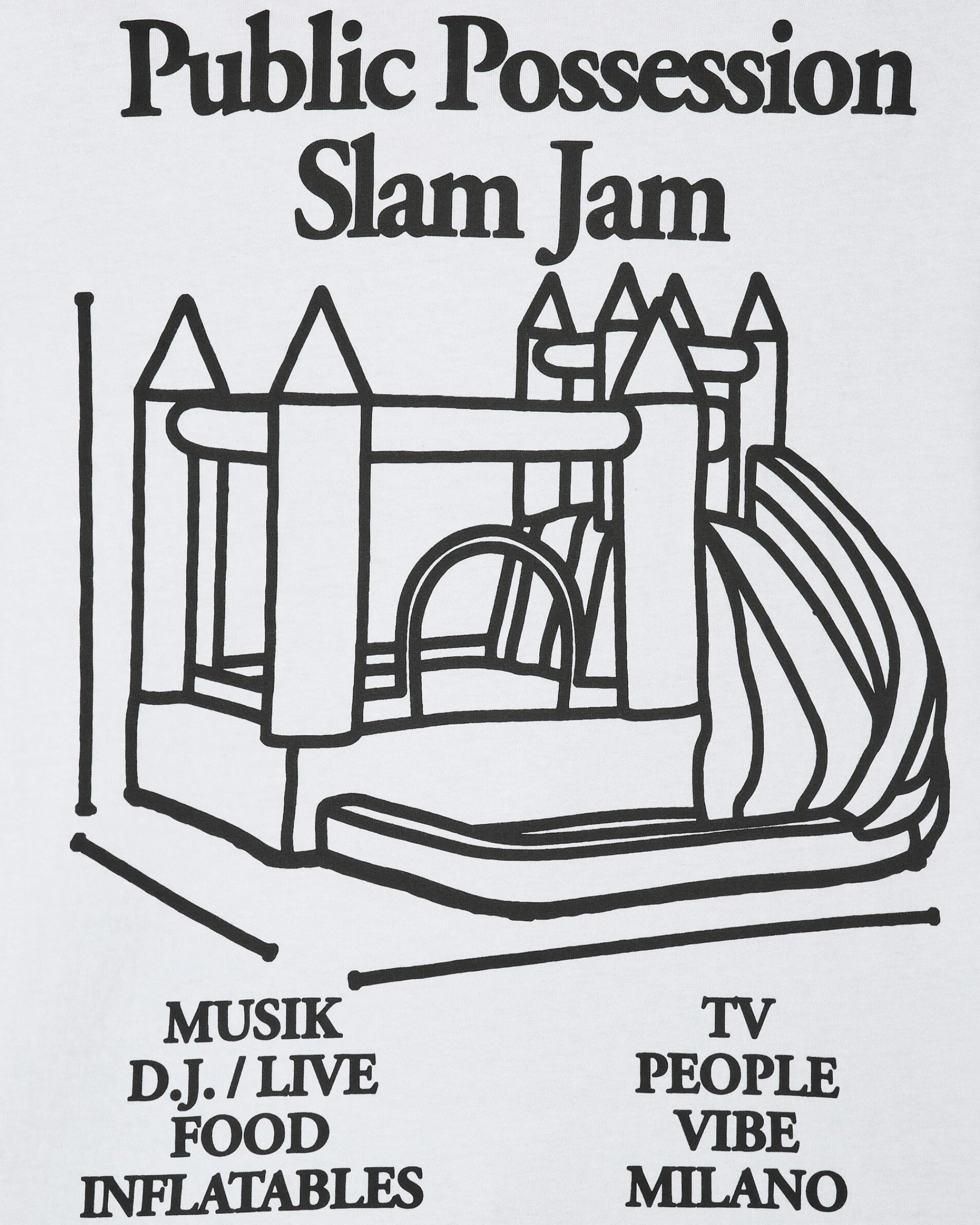 Public Possession T-Shirts^Slam Jam My Castle T-Shirt White